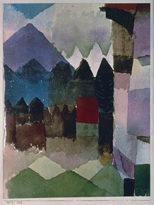 Föhnwind in Franz Marcs Garten von Paul Klee