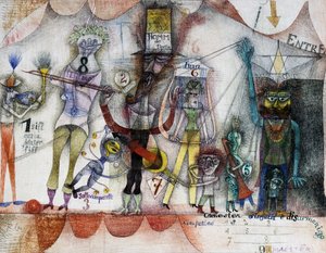 Musik auf dem Jahrmarkt von Paul Klee