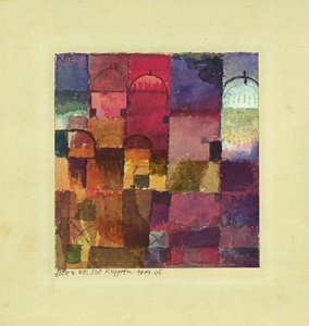 Rote und weiße Kuppeln, 1914 von Paul Klee