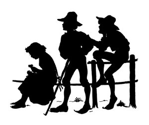 Silhouette von Paul Konewka (Lithografie)