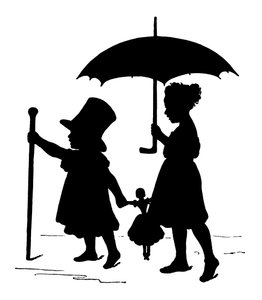Silhouette von Paul Konewka (Lithografie)