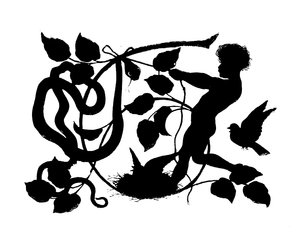 Silhouette für Puks Natlige Bedrifter (Lithografie)
