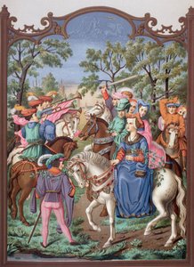 Leben auf einem Schloss im 15. Jahrhundert: Aufbruch zu einem Spaziergang von Paul Lacroix
