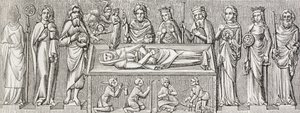Nach dem Basrelief auf dem Grab von Elisabeth von Ungarn von Paul Lacroix
