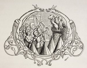 Angriff auf einen befestigten Ort, nach einer Miniatur aus dem 13. Jahrhundert von Paul Lacroix