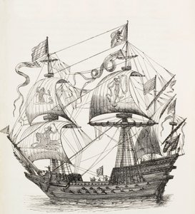 Kriegsschiff des 16. Jahrhunderts von Paul Lacroix