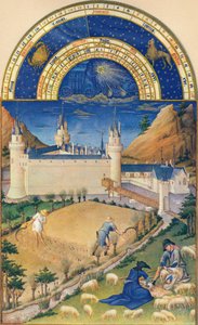 Juli - das Schloss in Poitiers, 15. Jahrhundert, 1939 von Paul Limbourg