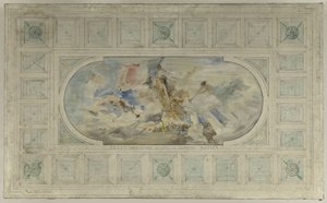 Skizze für die Eingangshalle des Pariser Rathauses: Das moderne Paris empfängt die ganze Welt