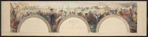Skizze für die Eingangshalle des Hôtel de Ville de Paris: Paris und die großen Epochen von Paul Louis Delance