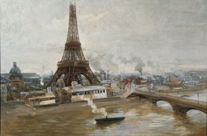 Der Eiffelturm von der Seine aus gesehen, 1889 von Paul Louis Delance