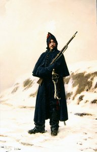 Soldat im Schnee