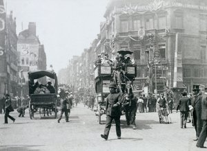 Ludgate Circus, London, vorbereitet für das Diamantjubiläum von Königin Victoria von Paul Martin