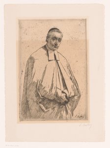 Porträt eines Geistlichen von Paul Mathey (signed by artist)