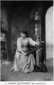 Henriette Rosine Bernard alias Sarah Bernhardt (1844-1923) als „Johanna von Orleans“ von Jules Barbier
