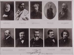 Zehn Porträts von Paul Nadar (s/w Foto) von Paul Nadar