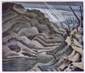Landschaft, Jahr des Herrn 1917, aus British Artists at the Front, Fortsetzung der Western Front, Teil Drei, Paul Nash