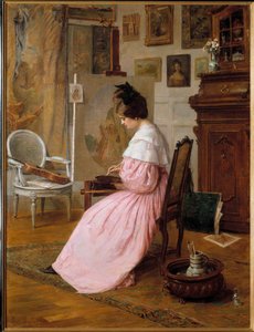 Ein Künstler in seinem Atelier von Paul Parfonry
