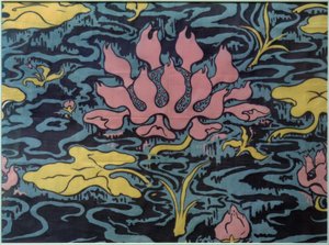 Dekorationsstoff mit Seerose von Paul Elie Ranson