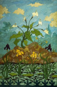 Lilien, violette und gelbe Schwertlilien, 1899 von Paul Elie Ranson