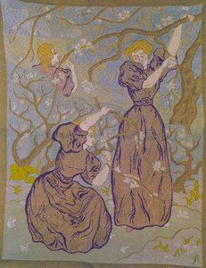 Zwei Frauen unter einem blühenden Baum von Paul Elie Ranson