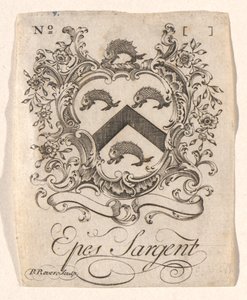 Exlibris von Epes Sargent von Paul Revere