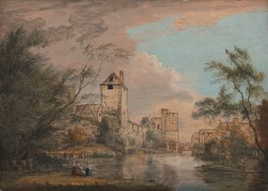 Eine unvollendete Ansicht des Westtors, Canterbury