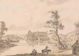 Askeaton Abbey bei Limerick, Irland am Fluss Deel von Paul Sandby