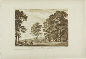 Chirk Castle und Umgebung vom Wynnstay Park von Paul Sandby