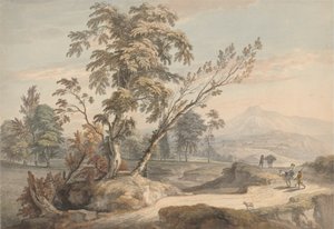 Italienische Landschaft mit Reisenden Nr. 2