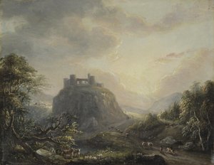 Landschaft mit einem Schloss von Paul Sandby