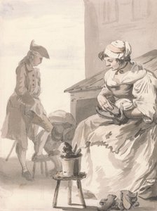 London Cries: Schuhputzer von Paul Sandby
