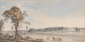 Nordwestansicht von Wakefield Lodge im Whittlebury Forest, Northamptonshire von Paul Sandby
