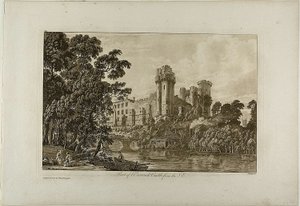 Teil von Warwick Castle von Südosten, Platte 4 von Paul Sandby