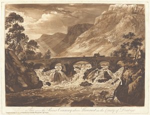 Pont-y-Pair über den Fluss Conway oberhalb von Llanrwst im County Denbigh von Paul Sandby