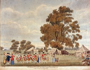 ?Prostituierte aus dem Lager in Hyde Park vertrieben?, 1780