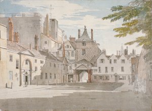 Scotland Yard mit einem Teil des Bankettsaals, Whitehall, Westminster, London von Paul Sandby