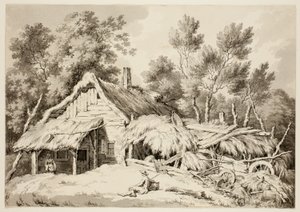 Reetgedecktes Häuschen von Paul Sandby