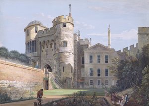 Das Normannentor und das Haus des stellvertretenden Gouverneurs von Paul Sandby