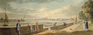 Blick auf Westminster von der Terrasse des Somerset House