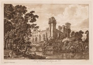 Ansichten von Warwick Castle: Teil von Warwick Castle von Südosten, 1776