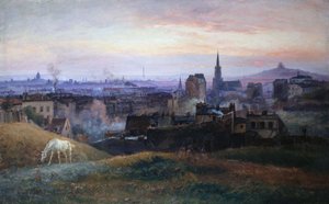 Panoramablick auf Paris, gesehen von Ménilmontant