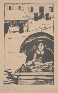 Der Bonbonverkäufer mit einem Regenschirm von Paul Sérusier