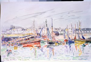 La Turballe. Segelboote im Hafen von La Turballe in Loire Atlantique von Paul Signac