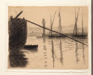 Saint-Tropez, der Pier vom Werftgelände aus gesehen, 1892 von Paul Signac