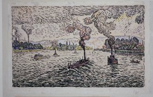 Seine mit Dampfern von Paul Signac