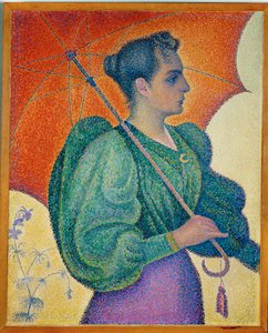 Frau mit Regenschirm von Paul Signac