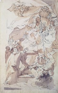 Die Jungfrau und das Jesuskind mit dem Heiligen Bernhard