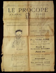 Journal du Procope, Pariser Café von Paul Verlaine