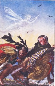 Wut! Wut! Dort, Tyrann, dort! Hört! Hört!, Illustration aus Der Sturm, 1908 von Paul Vincent Woodroffe
