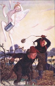 Führe Monster, wir folgen. Ich wünschte, ich könnte Taboreri sehen: Er legt es auf, Illustration aus Der Sturm, 1908